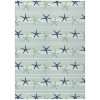 Indoor/Outdoor Seabreeze SZ12 Mist Washable 9' x 12' Rug