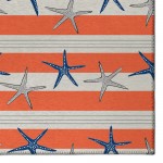 Indoor/Outdoor Seabreeze SZ12 Salmon Washable 2'3" x 7'6" Runner Rug