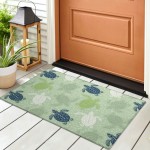 Indoor/Outdoor Seabreeze SZ13 Aloe Washable 1'8" x 2'6" Rug