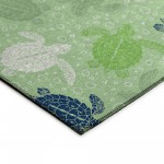 Indoor/Outdoor Seabreeze SZ13 Aloe Washable 1'8" x 2'6" Rug