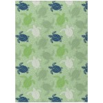 Indoor/Outdoor Seabreeze SZ13 Aloe Washable 10' x 14' Rug