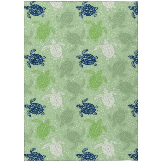 Indoor/Outdoor Seabreeze SZ13 Aloe Washable 10' x 14' Rug