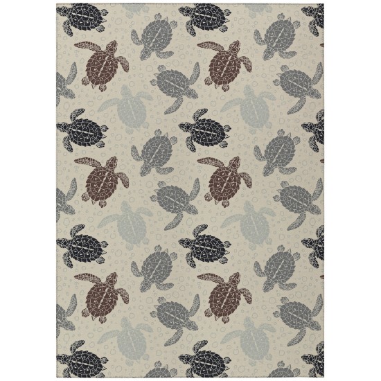 Indoor/Outdoor Seabreeze SZ13 Beige Washable 10' x 14' Rug