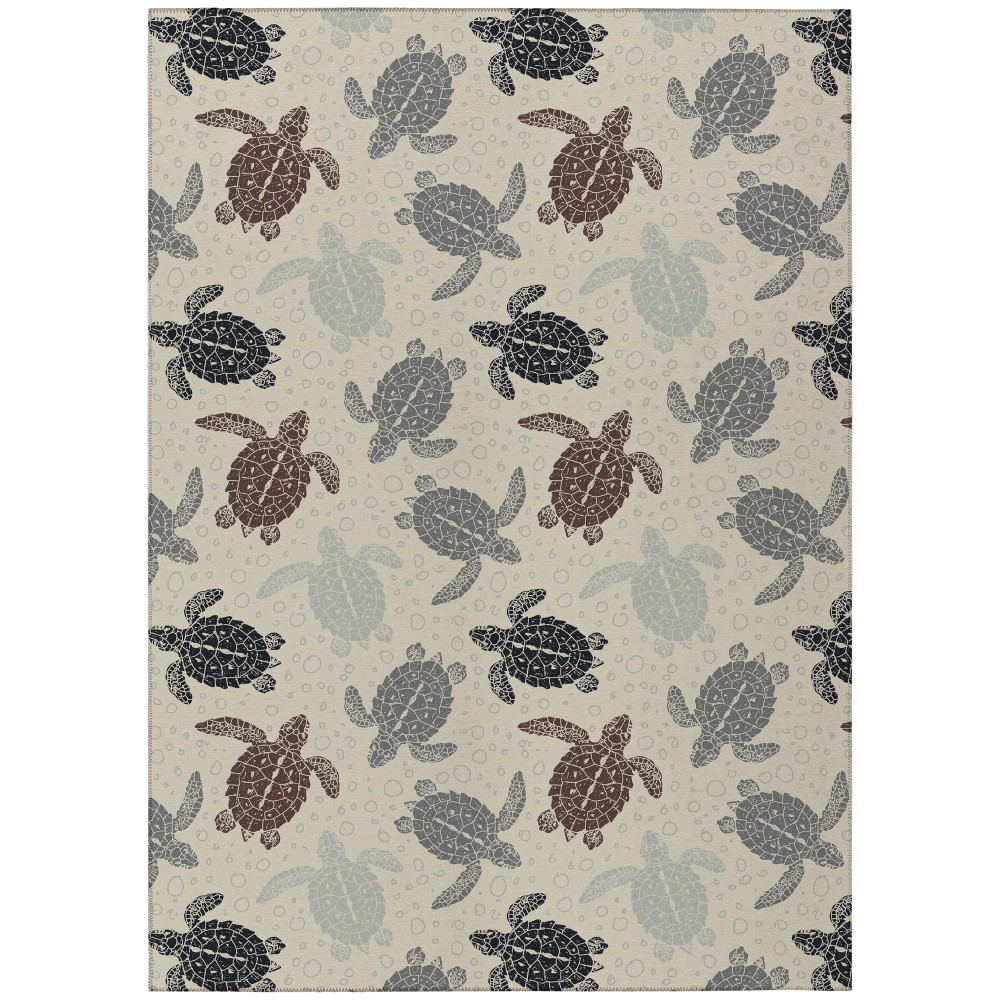 Indoor/Outdoor Seabreeze SZ13 Beige Washable 9' x 12' Rug