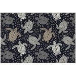 Indoor/Outdoor Seabreeze SZ13 Black Washable 1'8" x 2'6" Rug