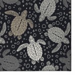 Indoor/Outdoor Seabreeze SZ13 Black Washable 2'3" x 7'6" Runner Rug