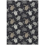 Indoor/Outdoor Seabreeze SZ13 Black Washable 9\' x 12\' Rug