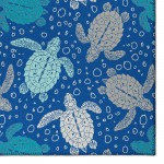 Indoor/Outdoor Seabreeze SZ13 Navy Washable 1'8" x 2'6" Rug