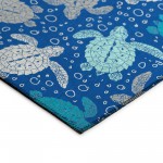 Indoor/Outdoor Seabreeze SZ13 Navy Washable 8' x 10' Rug