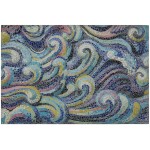 Indoor/Outdoor Seabreeze SZ14 Ink Washable 1'8" x 2'6" Rug