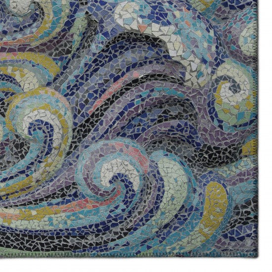 Indoor/Outdoor Seabreeze SZ14 Ink Washable 1'8" x 2'6" Rug