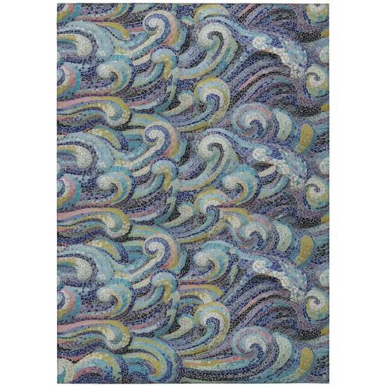 Indoor/Outdoor Seabreeze SZ14 Ink Washable 10' x 14' Rug