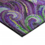 Indoor/Outdoor Seabreeze SZ14 Violet Washable 2'3" x 7'6" Runner Rug