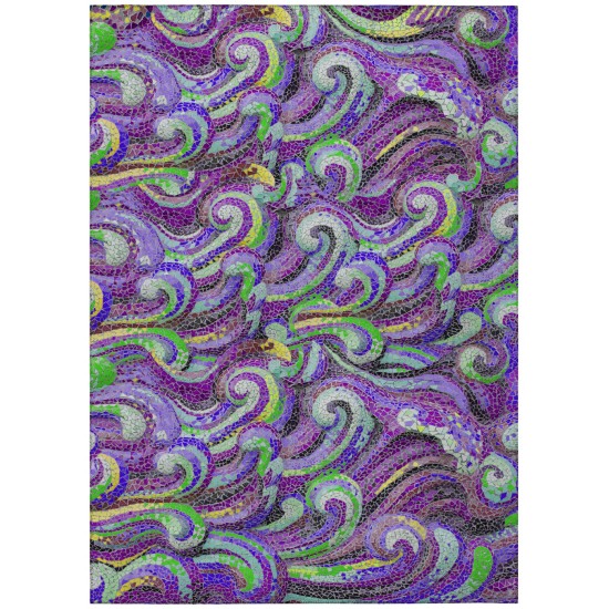 Indoor/Outdoor Seabreeze SZ14 Violet Washable 3' x 5' Rug