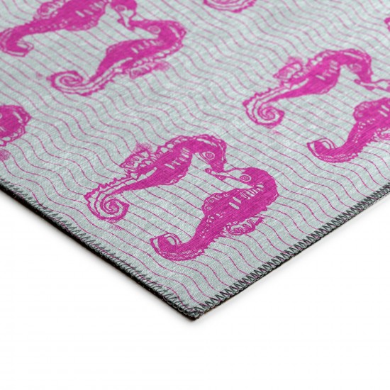Indoor/Outdoor Seabreeze SZ15 Flamingo Washable 10' x 14' Rug