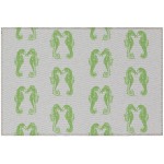 Indoor/Outdoor Seabreeze SZ15 Lime-In Washable 1'8" x 2'6" Rug