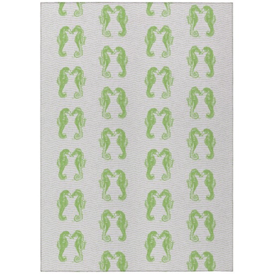 Indoor/Outdoor Seabreeze SZ15 Lime-In Washable 10' x 14' Rug