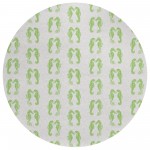 Indoor/Outdoor Seabreeze SZ15 Lime-In Washable 8' x 8' Round Rug