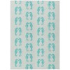 Indoor/Outdoor Seabreeze SZ15 Teal Washable 9' x 12' Rug