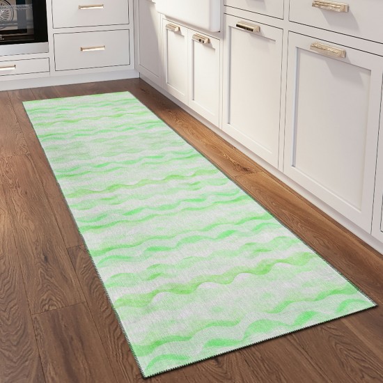 Indoor/Outdoor Seabreeze SZ16 Cactus Washable 2'3" x 7'6" Runner Rug