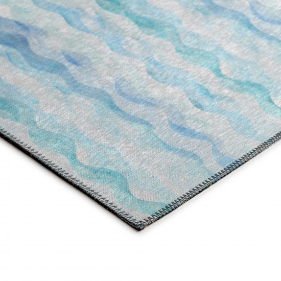 Indoor/Outdoor Seabreeze SZ16 Denim Washable 10' x 14' Rug