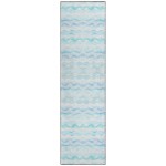 Indoor/Outdoor Seabreeze SZ16 Denim Washable 2'3" x 7'6" Runner Rug