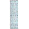 Indoor/Outdoor Seabreeze SZ16 Denim Washable 2'3" x 7'6" Runner Rug