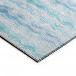 Indoor/Outdoor Seabreeze SZ16 Denim Washable 2'3" x 7'6" Runner Rug