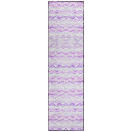 Indoor/Outdoor Seabreeze SZ16 Violet Washable 2'3" x 7'6" Runner Rug