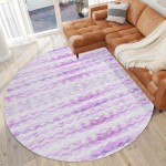 Indoor/Outdoor Seabreeze SZ16 Violet Washable 8' x 8' Round Rug