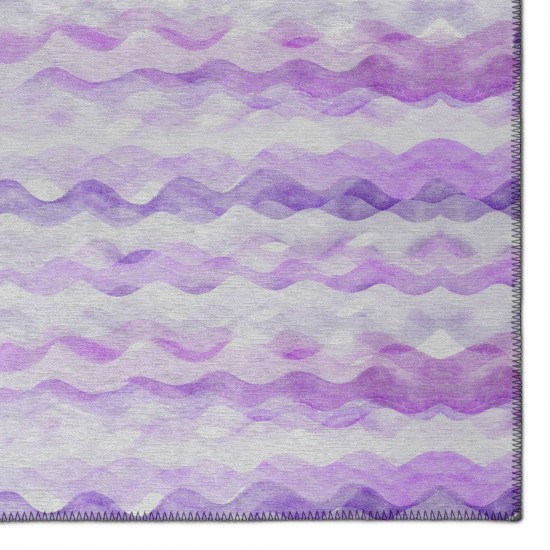 Indoor/Outdoor Seabreeze SZ16 Violet Washable 8' x 8' Round Rug