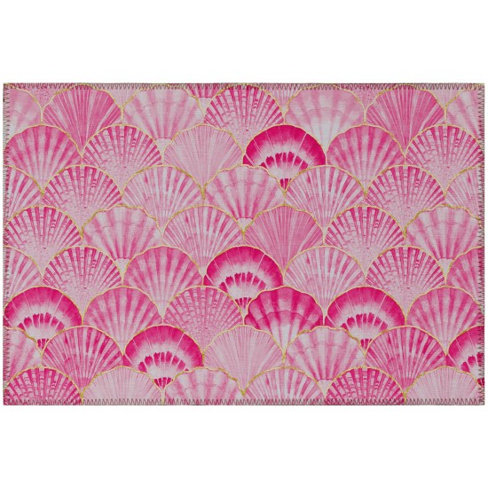 Indoor/Outdoor Seabreeze SZ2 Blush Washable 1'8" x 2'6" Rug