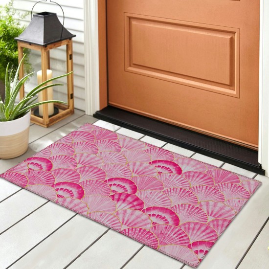 Indoor/Outdoor Seabreeze SZ2 Blush Washable 1'8" x 2'6" Rug