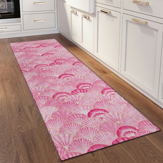 Indoor/Outdoor Seabreeze SZ2 Blush Washable 2'3" x 7'6" Runner Rug