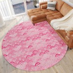 Indoor/Outdoor Seabreeze SZ2 Blush Washable 8' x 8' Round Rug