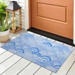 Indoor/Outdoor Seabreeze SZ2 Navy Washable 1'8" x 2'6" Rug