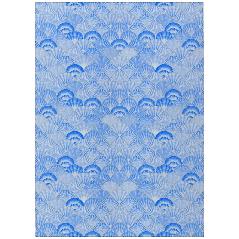 Indoor/Outdoor Seabreeze SZ2 Navy Washable 10' x 14' Rug