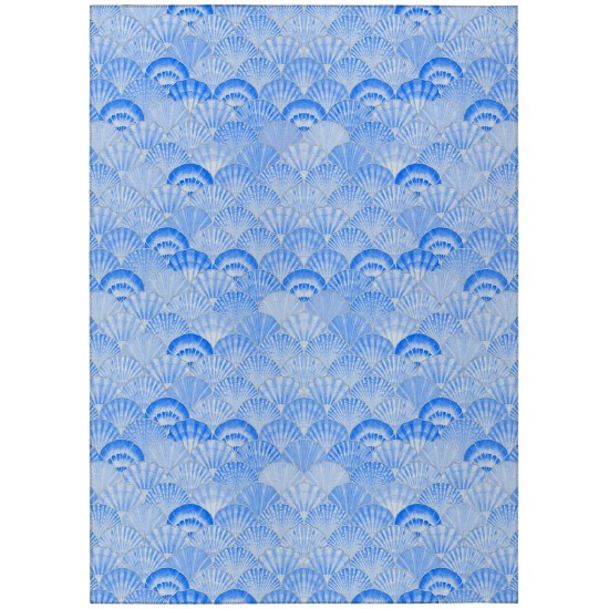 Indoor/Outdoor Seabreeze SZ2 Navy Washable 3' x 5' Rug