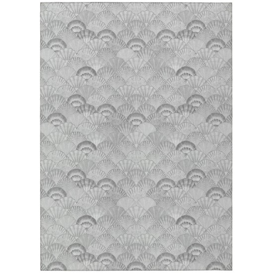 Indoor/Outdoor Seabreeze SZ2 Silver Washable 10' x 14' Rug