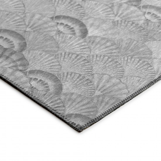 Indoor/Outdoor Seabreeze SZ2 Silver Washable 3' x 5' Rug