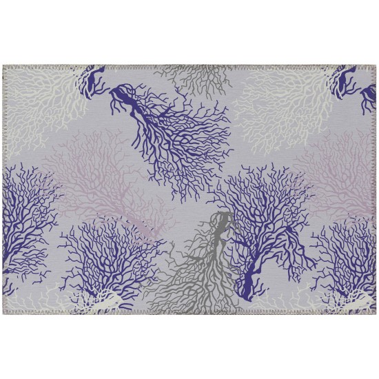 Indoor/Outdoor Seabreeze SZ3 Lavender Washable 1'8" x 2'6" Rug