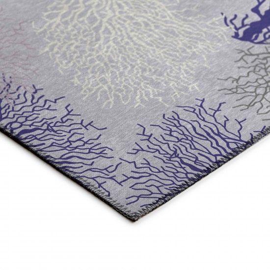 Indoor/Outdoor Seabreeze SZ3 Lavender Washable 2'3" x 7'6" Runner Rug