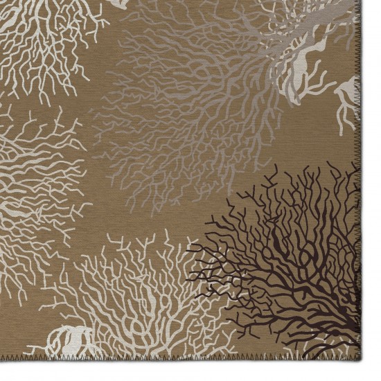 Indoor/Outdoor Seabreeze SZ3 Taupe Washable 1'8" x 2'6" Rug