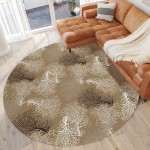 Indoor/Outdoor Seabreeze SZ3 Taupe Washable 8' x 8' Round Rug