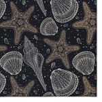 Indoor/Outdoor Seabreeze SZ4 Black Washable 2'3" x 7'6" Runner Rug