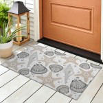 Indoor/Outdoor Seabreeze SZ4 Silver Washable 1'8" x 2'6" Rug