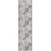 Indoor/Outdoor Seabreeze SZ4 Silver Washable 2'3" x 7'6" Runner Rug