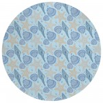 Indoor/Outdoor Seabreeze SZ4 Sky Washable 8' x 8' Round Rug