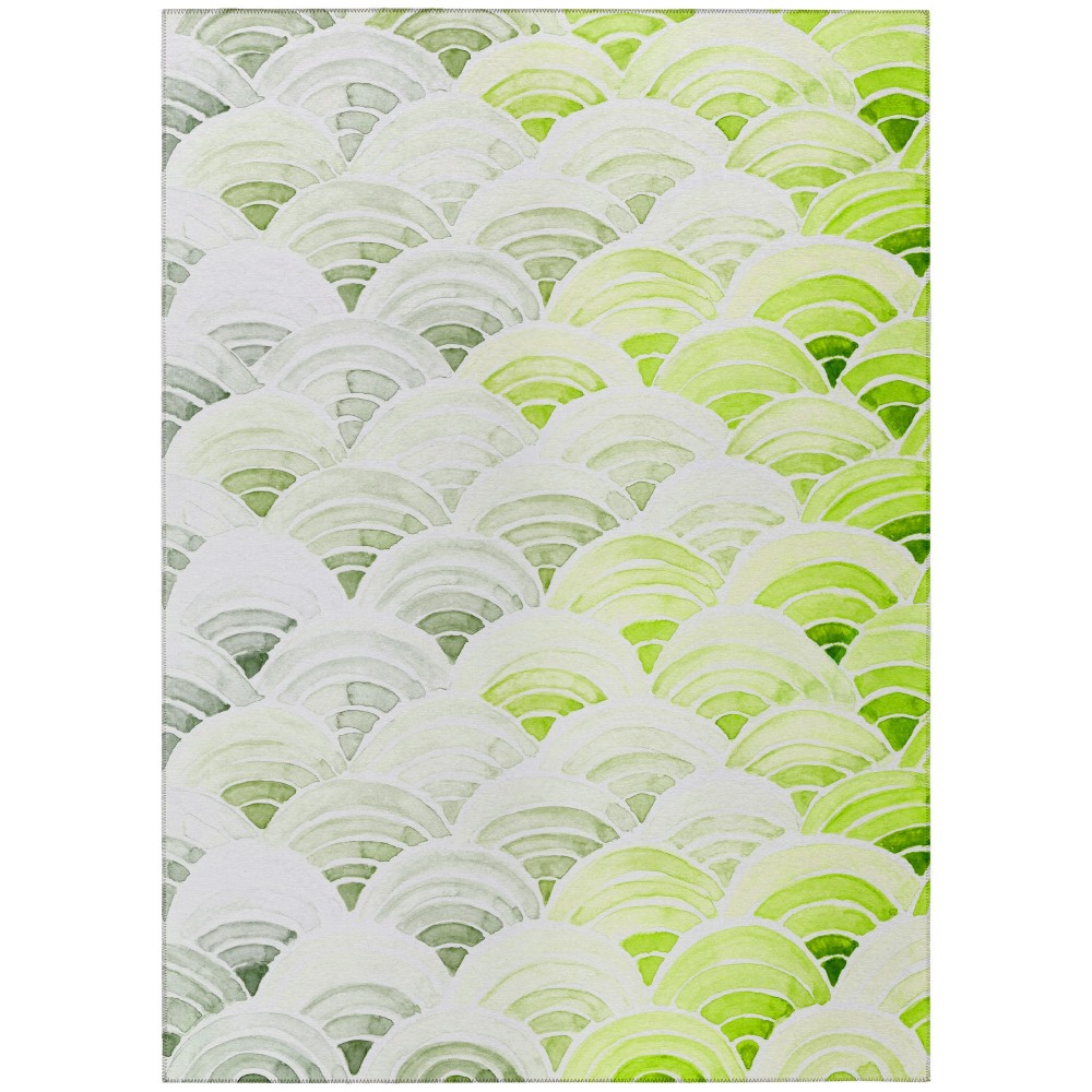 Indoor/Outdoor Seabreeze SZ5 Lime-In Washable 10' x 14' Rug