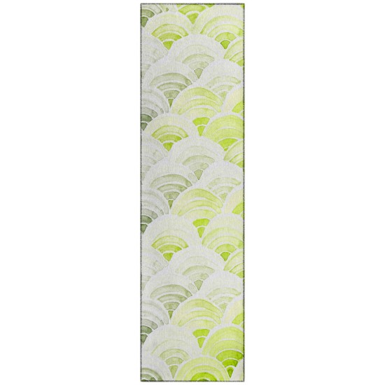 Indoor/Outdoor Seabreeze SZ5 Lime-In Washable 2'3" x 7'6" Runner Rug